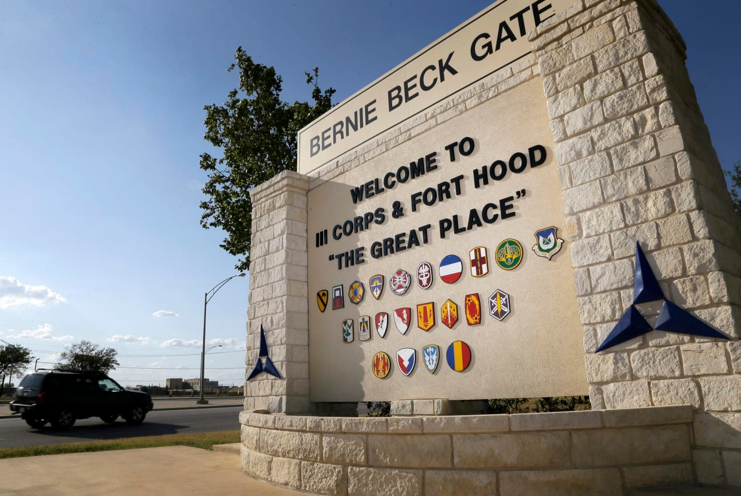 Fort Cavazos main gate near Killeen, Texas
