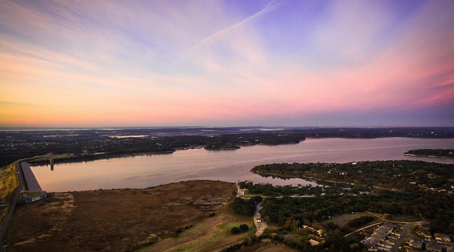 Lake Belton shoreline near Temple, Texas